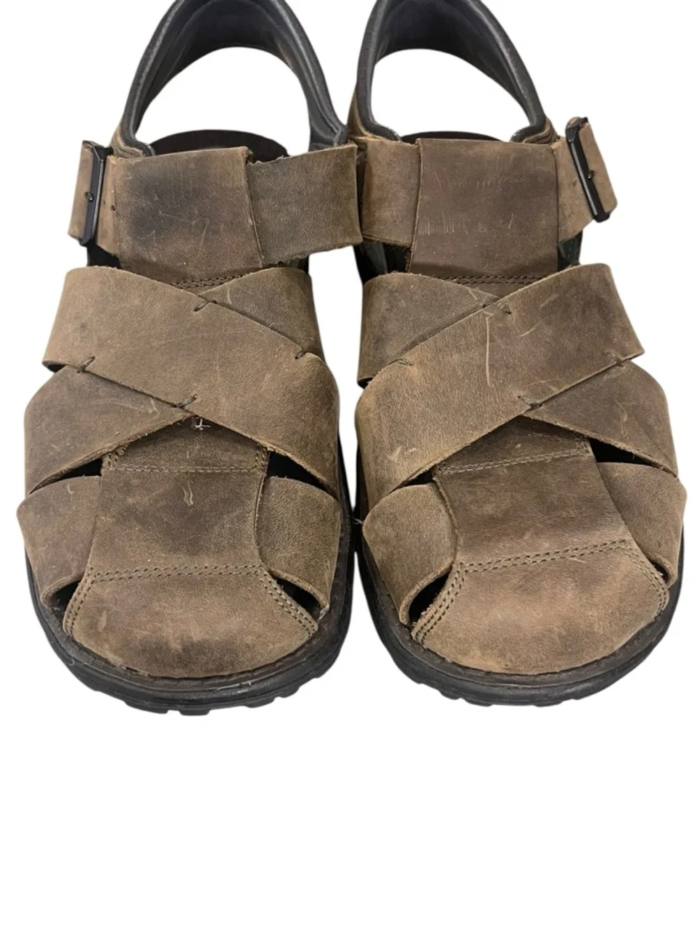 ABEO Brandon Orthotic Leather Sandals Men’s 9 Brown Arch Support Comfort